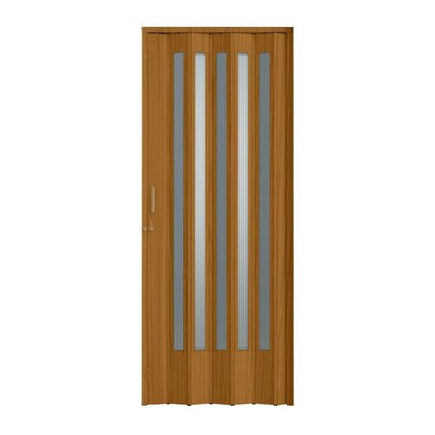 Porta Sanfonada de PVC Translucido 210cm x 60cm Plastporta Bcf Marrom/Cerejeira com