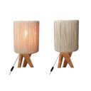 Ver imagem 2 de Abajur de Mesa Leblon em Corda Sisal Natural Pés de Madeira