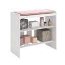 Ver imagem 1 de Mini Trocador com Prateleiras Moisés Branco Brilho - MoveisAqui