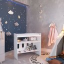 Ver imagem 2 de Mini Trocador com Prateleiras Moisés Branco Brilho - MoveisAqui