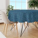 Ver imagem 1 de Toalha Mesa Térmica + Grossa Premium Cambraia Az Redonda