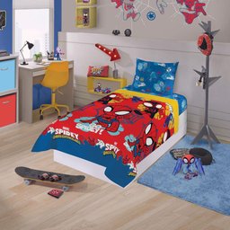 Jogo de Cama Lençol 2 Peças Infantil Marvel Spidey Lepper - 1