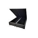 Ver imagem 2 de Base Cama Box com Baú Solteiro, Queen, Casal, King Suede Cinza - Cinza - King