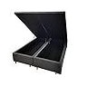 Base Cama Box com Baú Solteiro, Queen, Casal, King Suede Cinza - Cinza - King - 2
