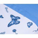 Ver imagem 3 de Jogo Lençol 4 Peças Cama Viúva 1,88mx1,28mx30cm 100% Algodão 180 Fios Azul Borboletas Azul