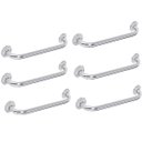 Ver imagem 1 de Barra Alça de Apoio Kit 6 Uni Banheiro Inox 40cm Barra Idoso Cadeirante Deficiente Acessibilidade