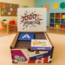Ver imagem 4 de Jogo da Memória Alfabetização 52 Pçs Mdf Alfabeto e Figuras Brinquedo Didático Pedagógico