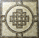 Ver imagem 1 de Piso em Mosaico Romano Nó de Salomão com Quatro Lados 100cm