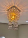 Ver imagem 2 de Lustre Pendente Luminária Cristal Acrílico de Alto Brilho, 17x24. Reflezzo Lustres e Decoração.