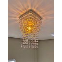 Ver imagem 2 de Lustre Pendente Luminária Cristal Acrílico de Alto Brilho, 17x24. Reflezzo Lustres e Decoração.