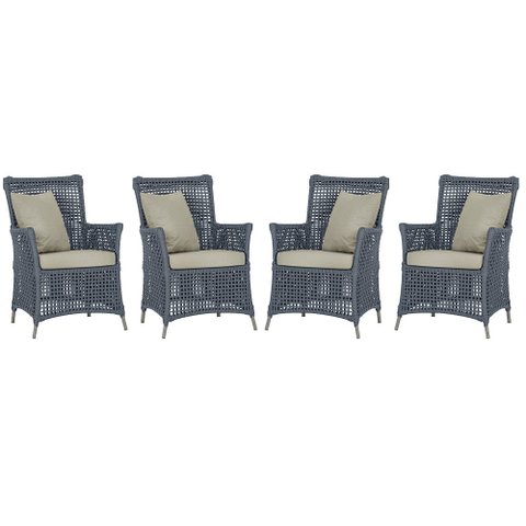 4 Poltronas Igapó Alumínio Micro Pintura Fendi Corda Náutica Estofado 7