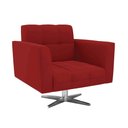 Ver imagem 2 de Poltrona Sala Decorativa Elisa Base Giratória Cromada Veludo Marsala D03 - D’Rossi