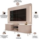 Ver imagem 7 de Rack para Sala Ripado com Painel para Tv 75 Pol Atlantis D05 Off White