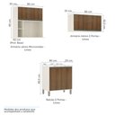Ver mais imagens de Cozinha Completa Modulada 9 Peças, Paneleiro, Vidro Reflecta Armários e Balcões Linea Luciane Móveis