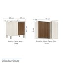 Ver imagem 7 de Cozinha Completa Modulada 9 Peças, Paneleiro, Vidro Reflecta Armários e Balcões Linea Luciane Móveis