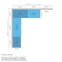 Ver imagem 5 de Cozinha Completa Modulada 9 Peças, Paneleiro, Vidro Reflecta Armários e Balcões Linea Luciane Móveis