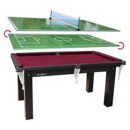 Mesa 3 X 1 Sinuca Bilhar Tm Botão 1.85 X 1.07 T Vinho - 1