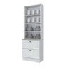 Cristaleira 02 Portas 02 Gavetas Americana C357 Branco - 7