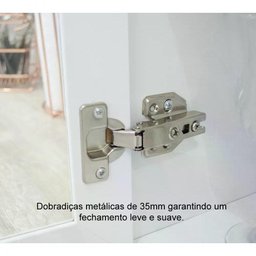 Cristaleira 02 Portas 02 Gavetas Americana C357 Branco - 4