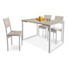 Mesa Jantar Estilo Industrial 120x0,80 Para 4 Lugares - Branco/Mapple - 2