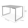 Mesa Jantar Estilo Industrial 120x0,80 Para 4 Lugares - Branco/Mapple - 3