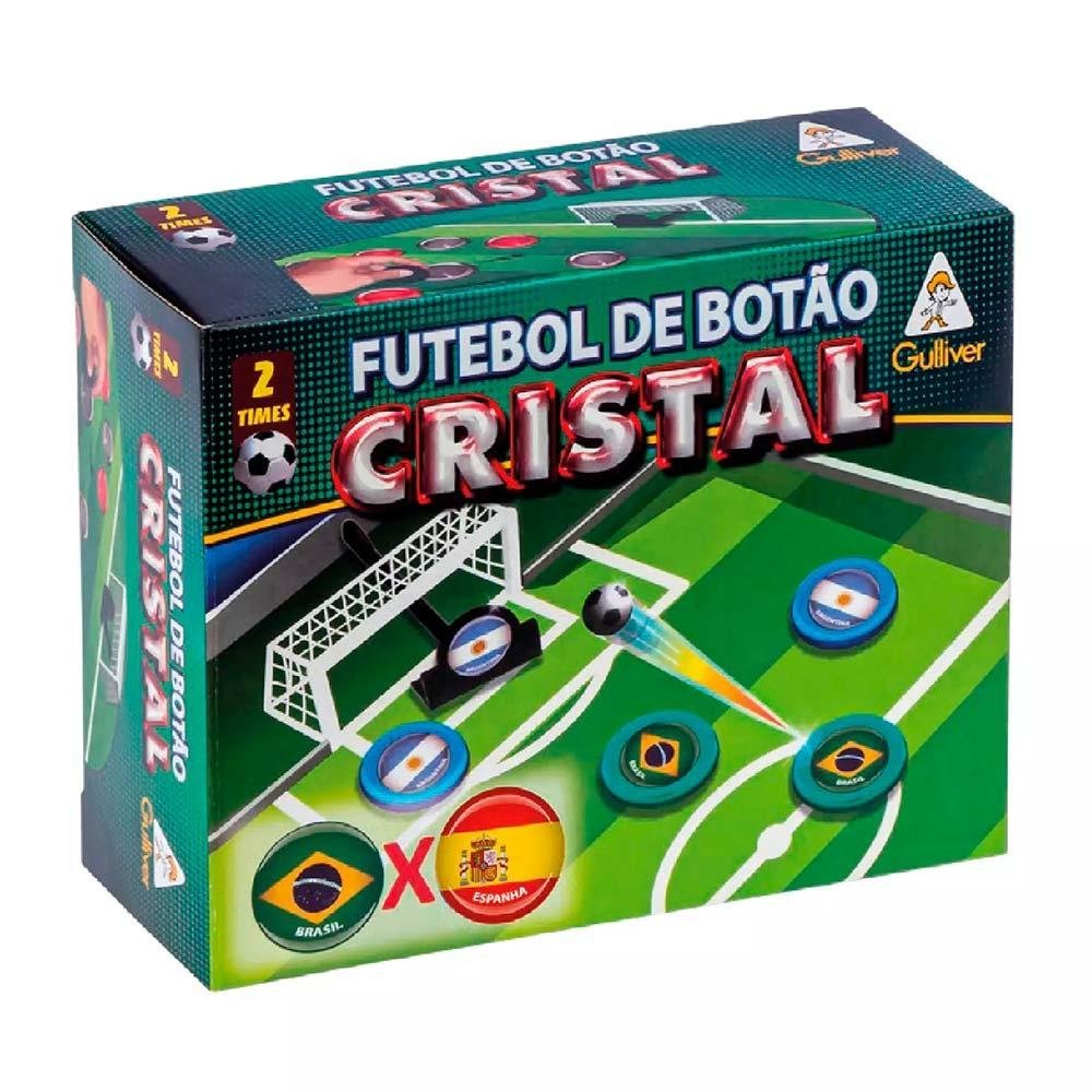 Jogo de Futebol de Botão - Cristal - Brasil x Espanha - Gulliver - 1