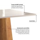 Ver imagem 5 de Mesa de Jantar 4 Lugares Quadrada Tampo de MDP sem Vidro Bariloche Bege/Mel/Blonde