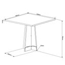 Ver imagem 4 de Mesa de Jantar 4 Lugares Quadrada Tampo de MDP sem Vidro Bariloche Bege/Mel/Blonde