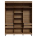 Ver mais imagens de Guarda-roupa Closet com Pés 4 Gavetas 180cm Rustic Venus Madesa