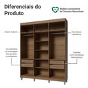 Ver imagem 5 de Guarda-roupa Closet com Pés 4 Gavetas 180cm Rustic Venus Madesa