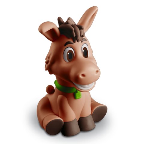 Brinquedo De Vinil Para Bebê A Partir de 3 Meses - Burrinho