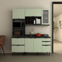 Ver imagem 2 de Cozinha Compacta Begônia 180cm 6 Portas 4 Gavetas Mármore Lunar/verde Cz1203