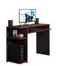 Mesa para Computador Gamer com 2 Prateleiras - Preto/vermelho - 3