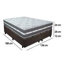 Ver imagem 4 de Cama Box Baú Casal Bipartido Suede + Colchão Anjos Black Graphite Molas Ensacadas 138x188x64cm Marro