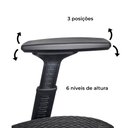 Ver imagem 6 de Cadeira de Escritório Ergonômica Presidente Tela Mesh Kelter Preta V503