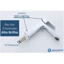 Ver imagem 7 de Torneira Água Fria em Metal Cromada Quadrada Baixa de Bancada