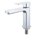 Ver imagem 1 de Torneira Água Fria em Metal Cromada Quadrada Baixa de Bancada