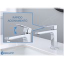 Ver mais imagens de Torneira Água Fria em Metal Cromada Quadrada Baixa de Bancada