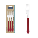 Ver imagem 3 de Kit de Talheres Tramontina Leme Lâminas Aço Inox Cabo Vermelho - 9 Peças