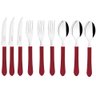 Kit de Talheres Tramontina Leme Lâminas Aço Inox Cabo Vermelho - 9 Peças - 1