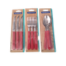 Kit de Talheres Tramontina Leme Lâminas Aço Inox Cabo Vermelho - 9 Peças - 5