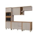 Ver imagem 6 de Cozinha Completa Modulada 5 Peças com Torre Quente e Aéreo Simples Allure Marrom/Jequitibá/Gris Fosco