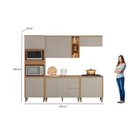 Ver imagem 3 de Cozinha Completa Modulada 5 Peças com Torre Quente e Aéreo Simples Allure Marrom/Jequitibá/Gris Fosco