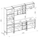 Ver imagem 7 de Cozinha Completa Modulada 5 Peças com Torre Quente e Aéreo Simples Allure Marrom/Jequitibá/Gris Fosco