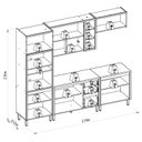 Ver imagem 5 de Cozinha Completa Modulada 5 Peças com Torre Quente e Aéreo Simples Allure Marrom/Jequitibá/Gris Fosco