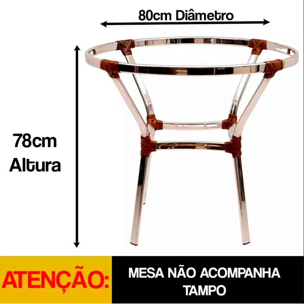 4 Cadeiras Floripa e Mesa Ascoli em Alumínio para Jardim, Piscina, Edícula Trama Original - 5