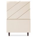 Ver imagem 5 de Cabeceira Solteiro 100 Cm com Frame Cristal Corino Bege Artte