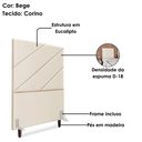 Ver imagem 4 de Cabeceira Solteiro 100 Cm com Frame Cristal Corino Bege Artte
