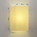 Ver imagem 2 de Arandela Retangular Retro Vivare Md-2002 Cúpula em Tecido 25-16x10cm - Bivolt Algodão-crú 127-