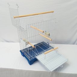 Gaiola Triplex Porta e Teto com Poleiro Calopsita Quatiguá:azul - 7